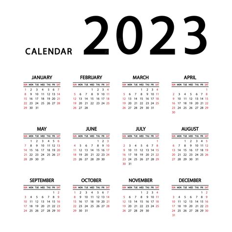 calendar 2023 english